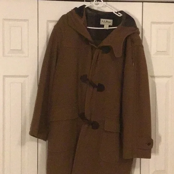 LL Bean Wool Toggle Coat XL - Picture 3 of 4